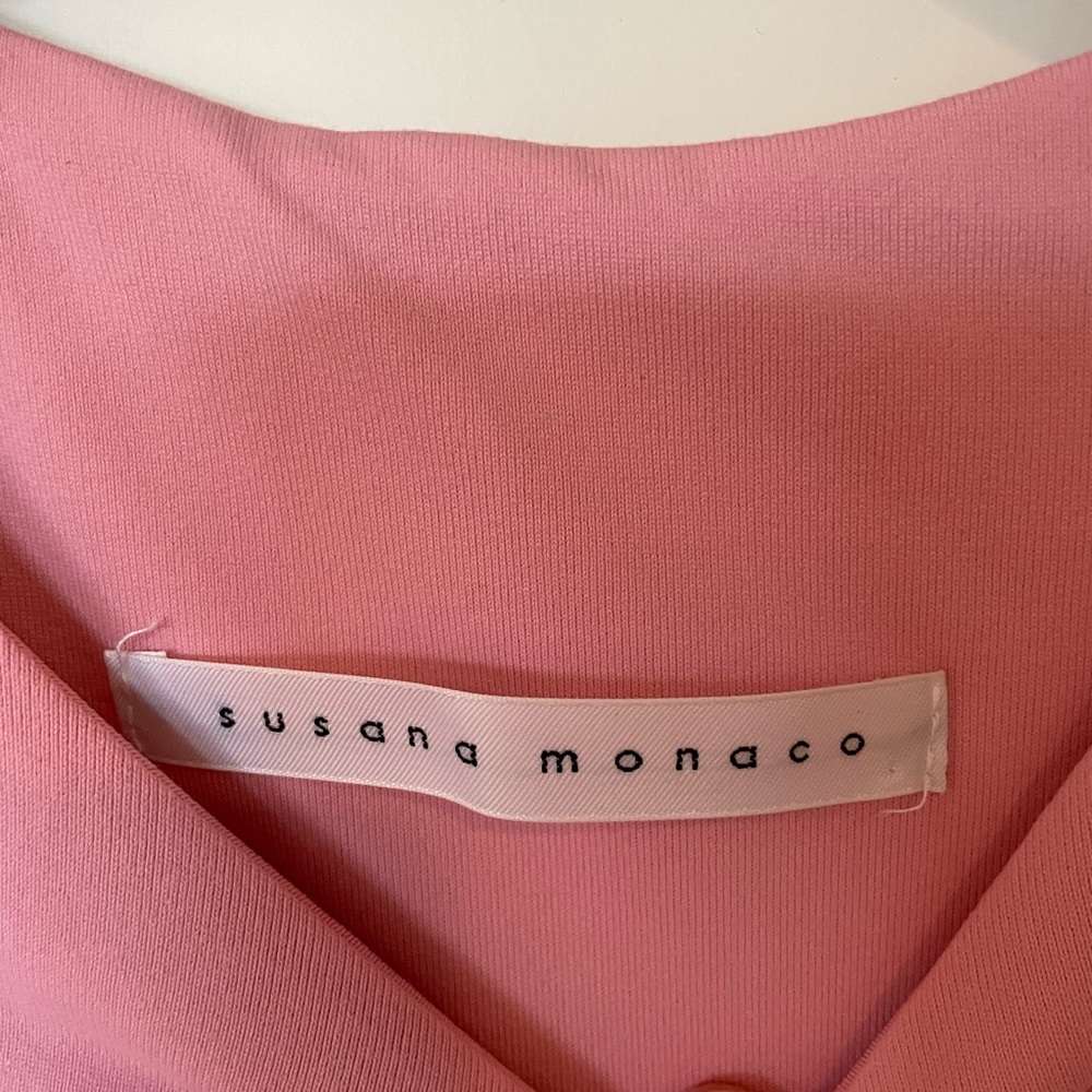 Susana Monaco asymmetrical dress, pink sz M